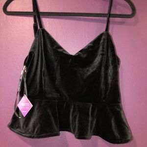 Black tank crop top